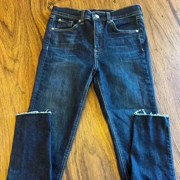 Rag & Bone 10 Inch Ankle Skinny Jean - Mad River Wash-Sz 27 - Picture 1 of 7
